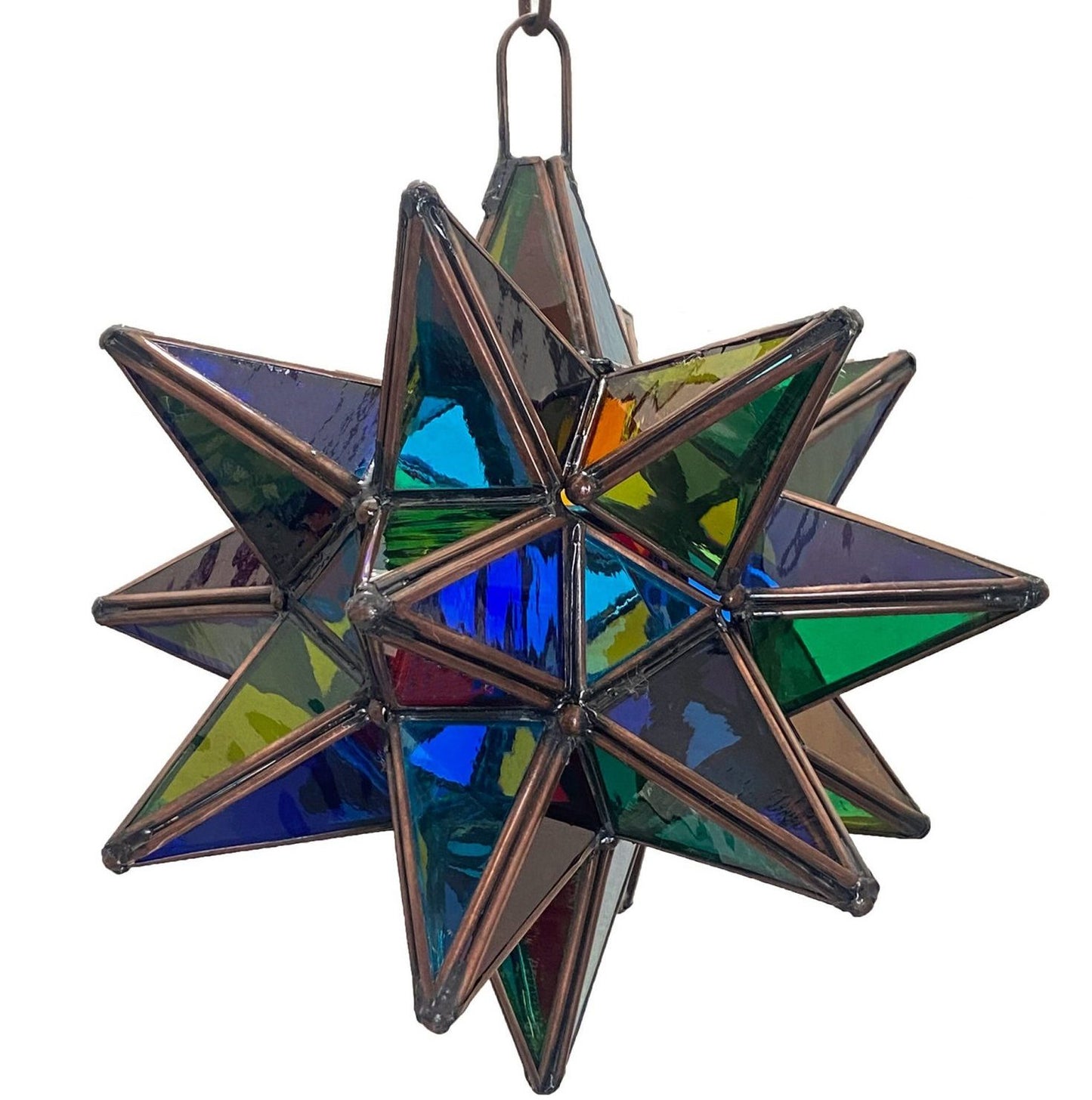 Colorful Multicolored Glass Hanging Star 3 image 1