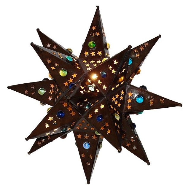 Tin Star Sconce Single Marble image 0