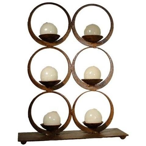 "6 Aros" Iron Plate Candle Holder image 1