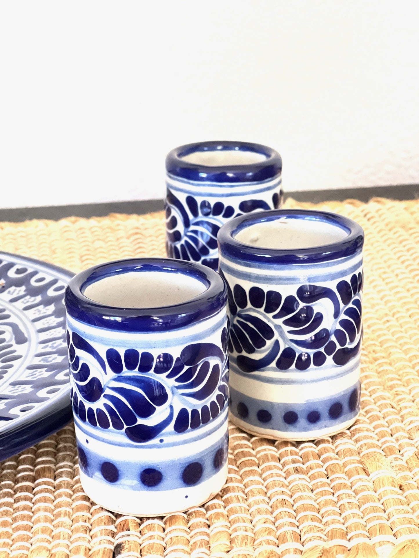 Beautiful Talavera Mezcal Set: Bottle, 4 Shooters, Salt Shaker, and Serving Tray image 4