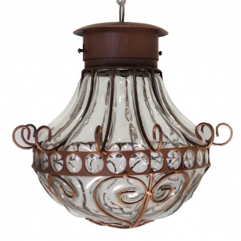 Big Candil Blown Glass Lamp 1 - Clear image