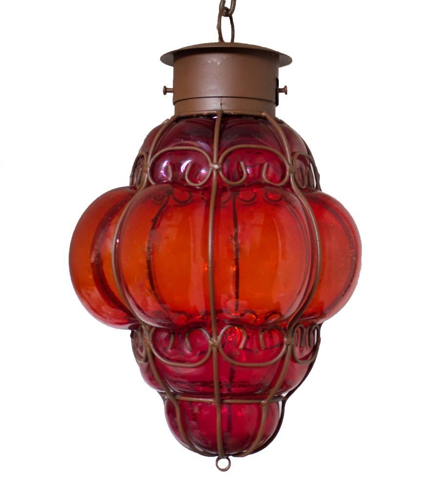 Glassblowing Pendant Lighting “Reyna-Large” - Red image