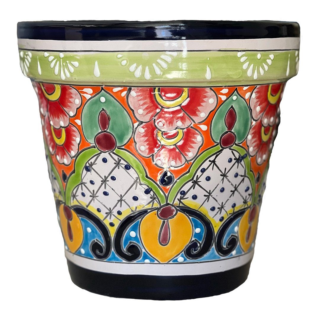 Colorful Mexican Talavera Planter 9 image 1