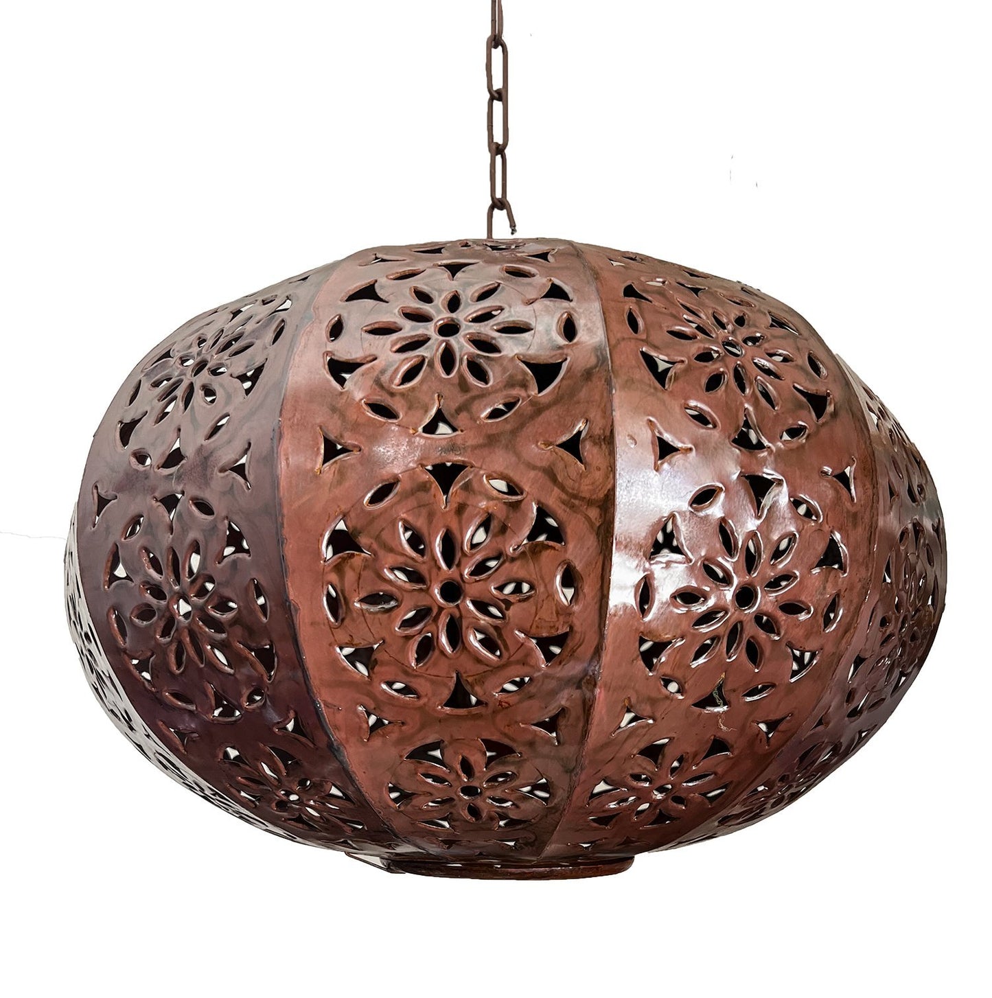 Punched Tin Pendant Lighting Oval Shape image 1