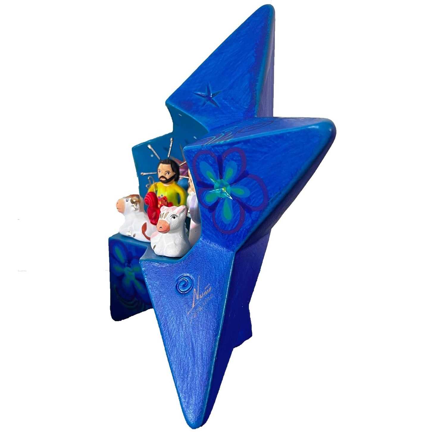 Christmas Nativity Scene Star Blue image 2