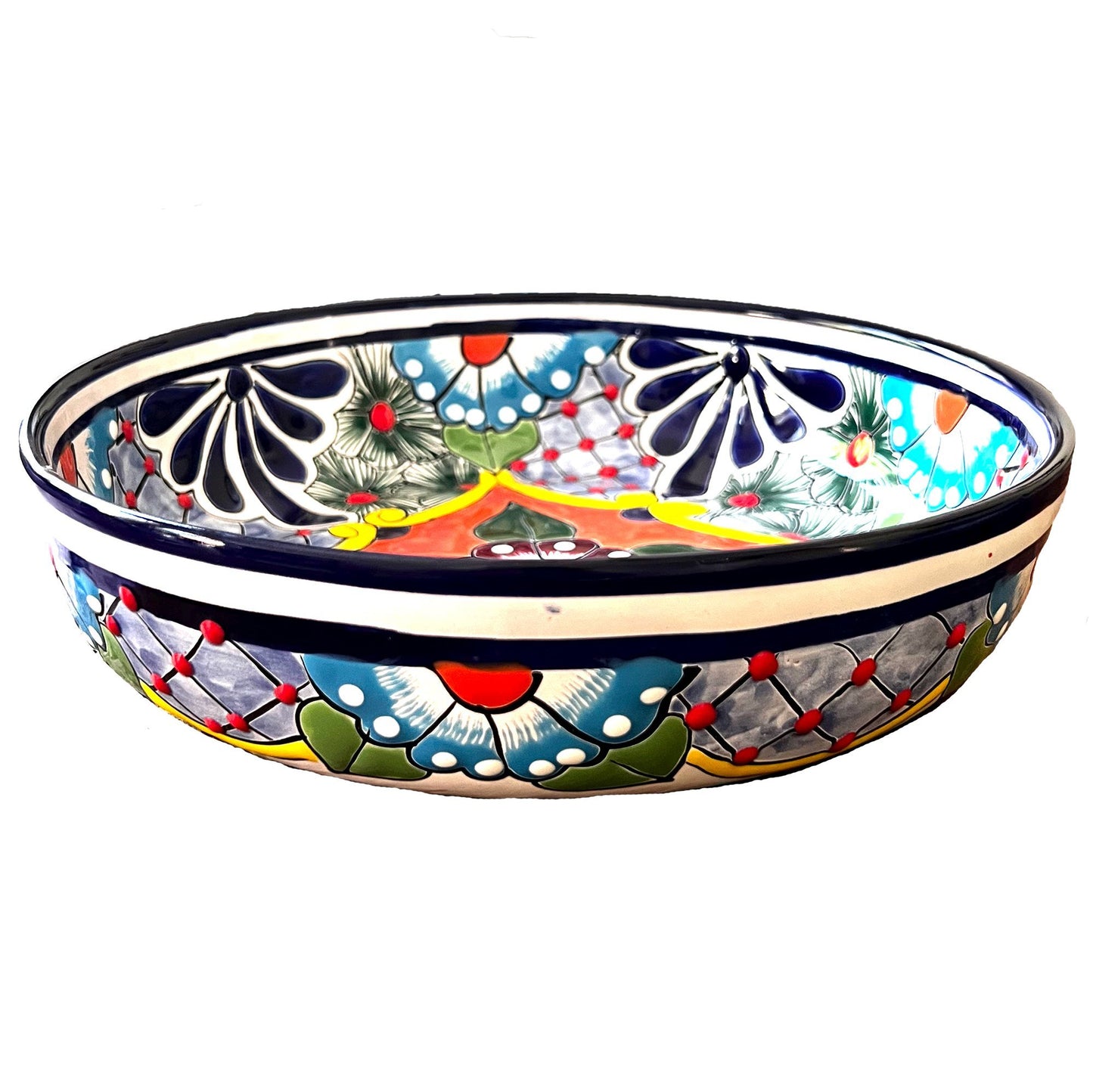 Colored Talavera Salad Bowl image 1