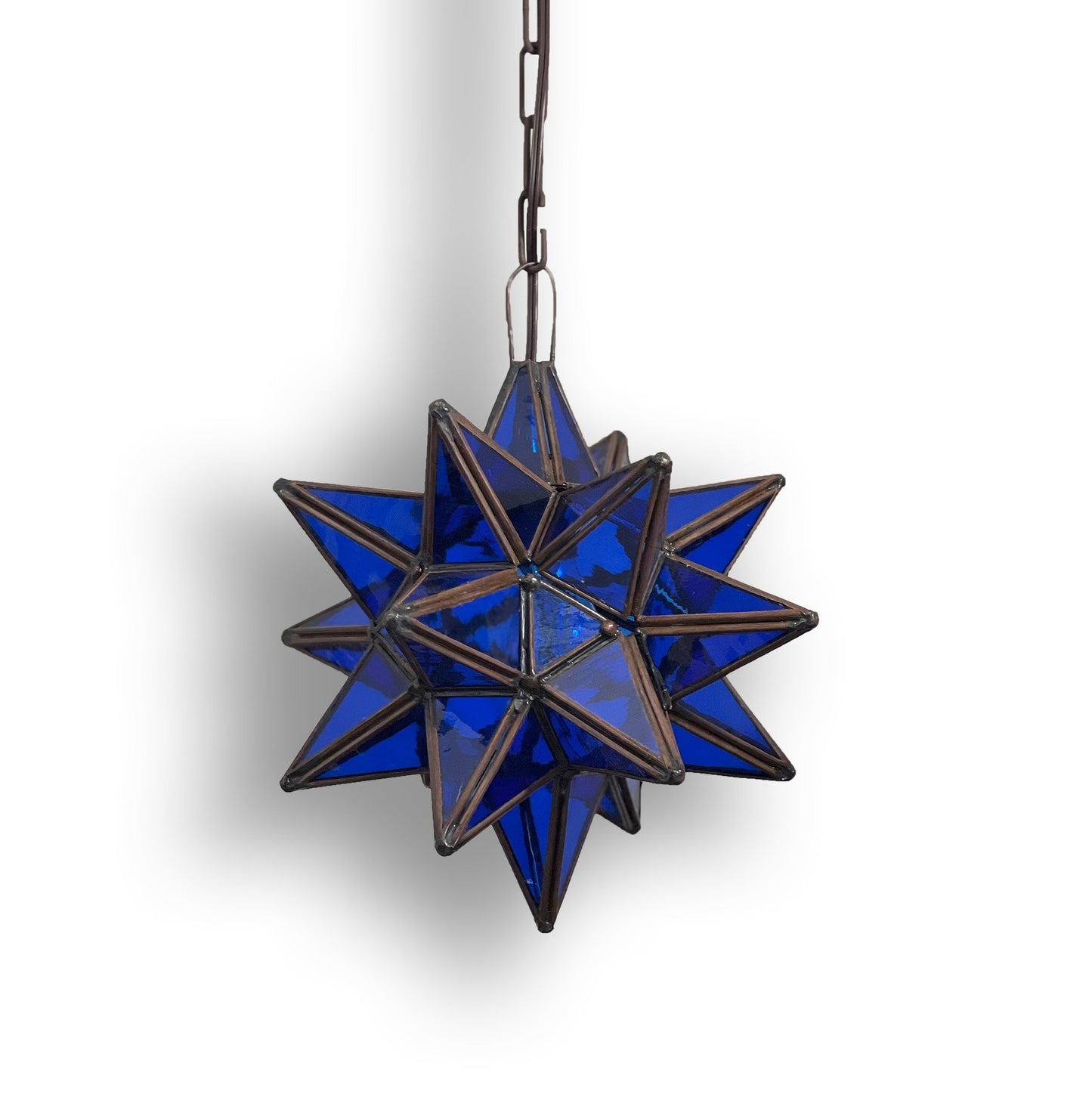 Colorful Blue Glass Hanging Star 3 image 2