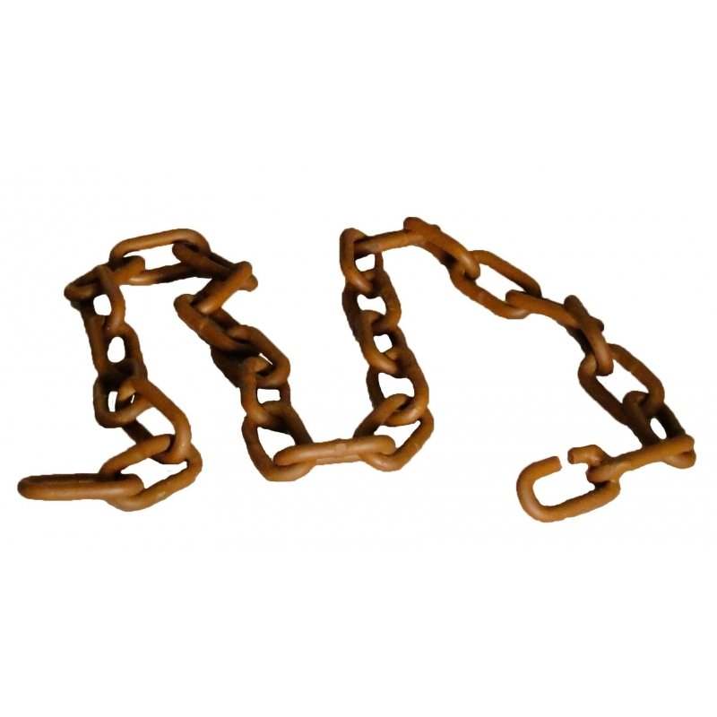 Rustic iron blown glass lamp chain handcrafted in Mexico with warm rust finish