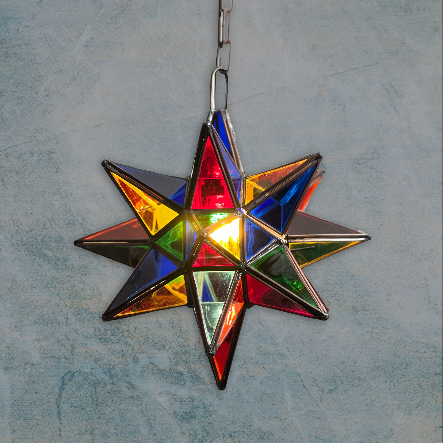 Colorful Multicolored Glass Hanging Star 3 image 2