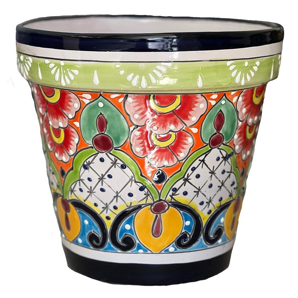 Colorful Mexican Talavera Planter 9 image 2