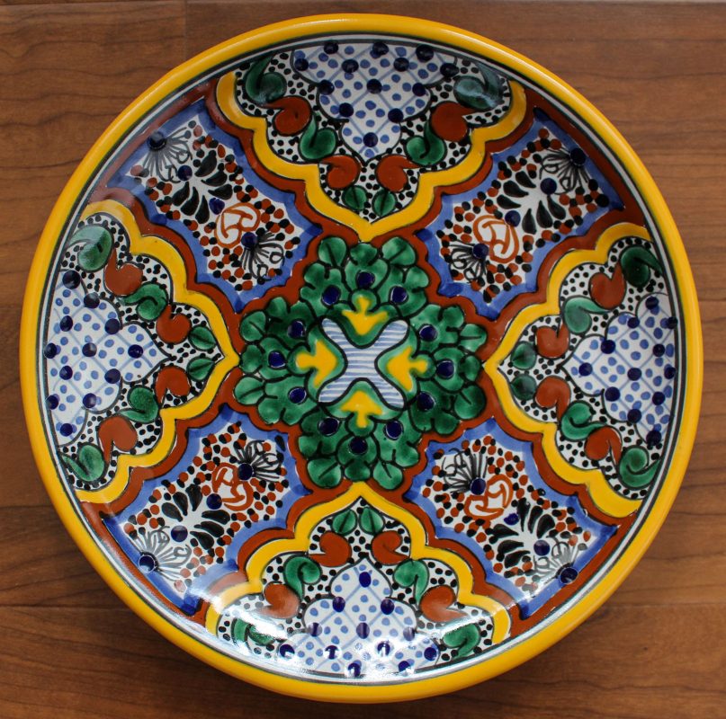 Colorful Talavera Pottery Plate - D14 image 0
