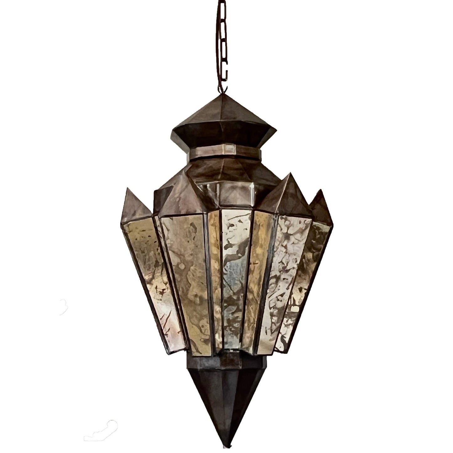 Beautiful Old Mirrored Glass Lighting 24in image 1