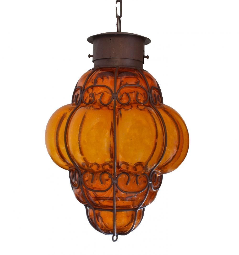 Glassblowing Pendant Lighting “Reyna-Large” - Orange image
