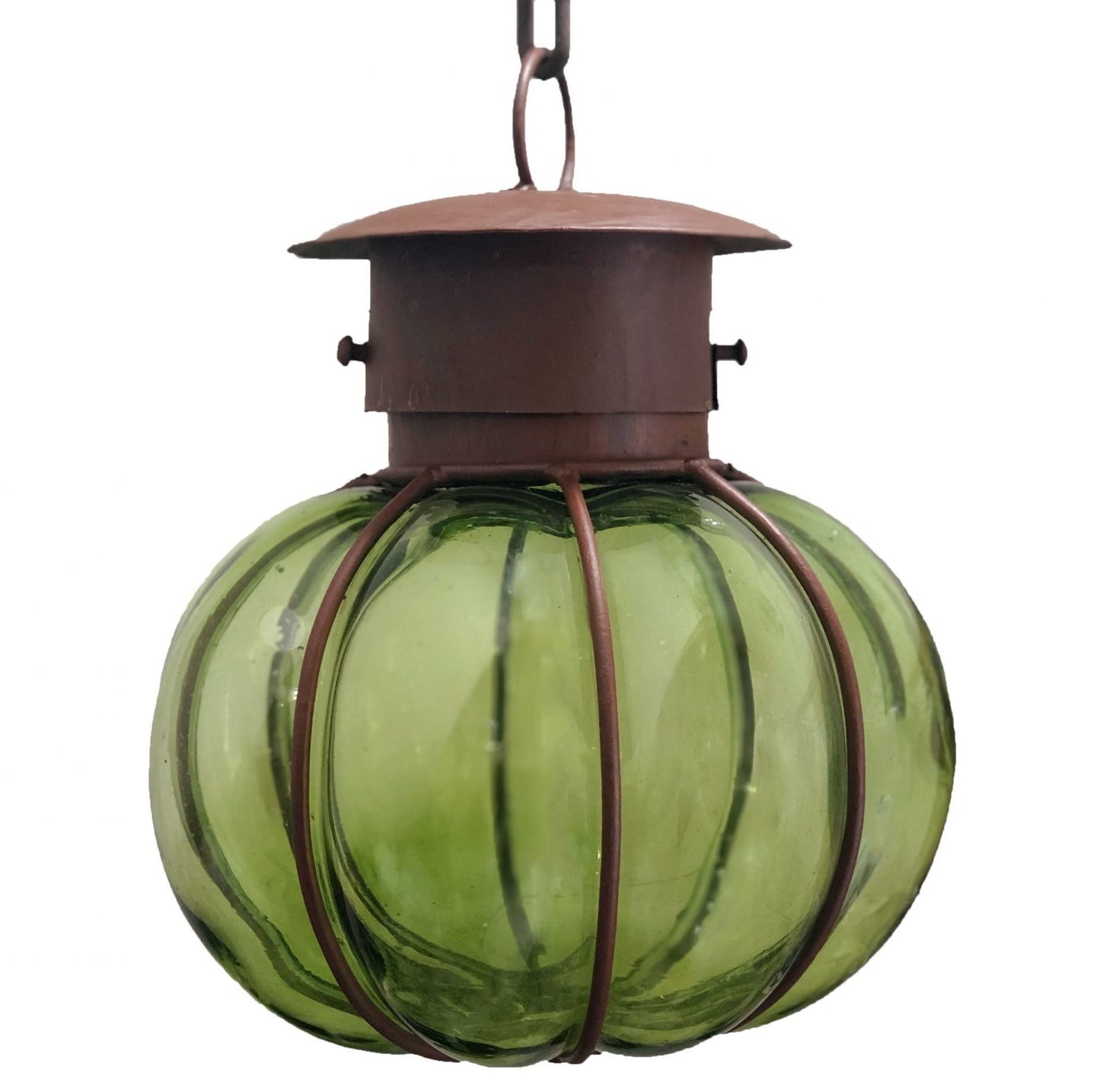 Beautiful Calabaza Small Blown Glass Lamp 6 - Green image