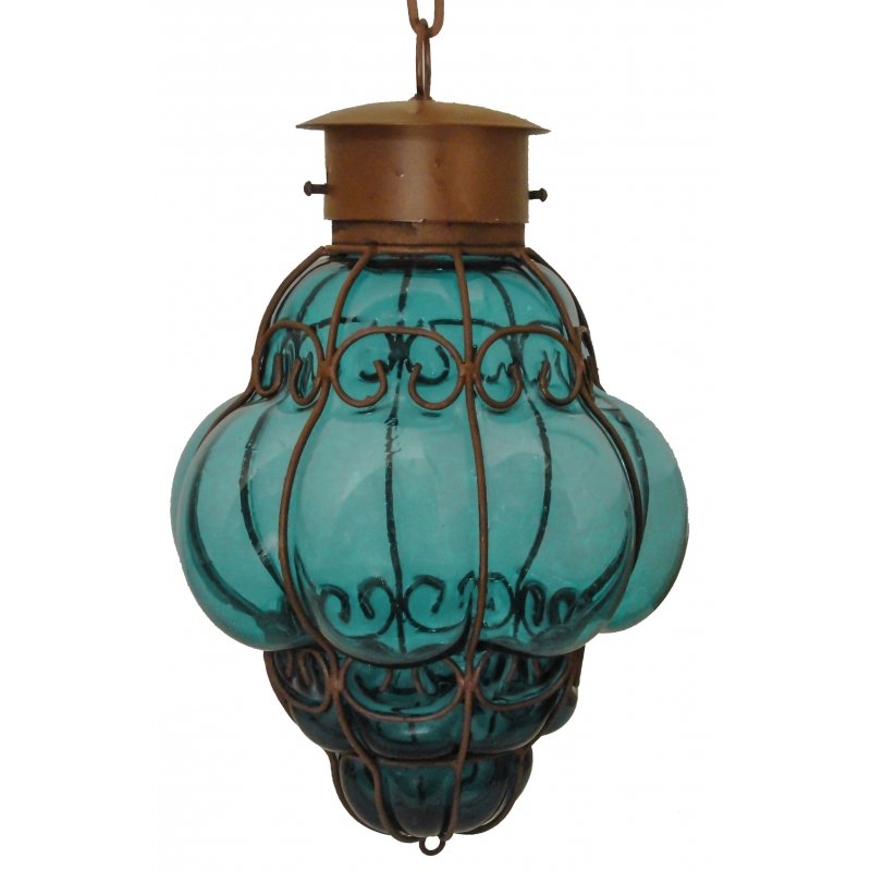 Glassblowing Pendant Lighting “Reyna-Large” - Aquamarine image