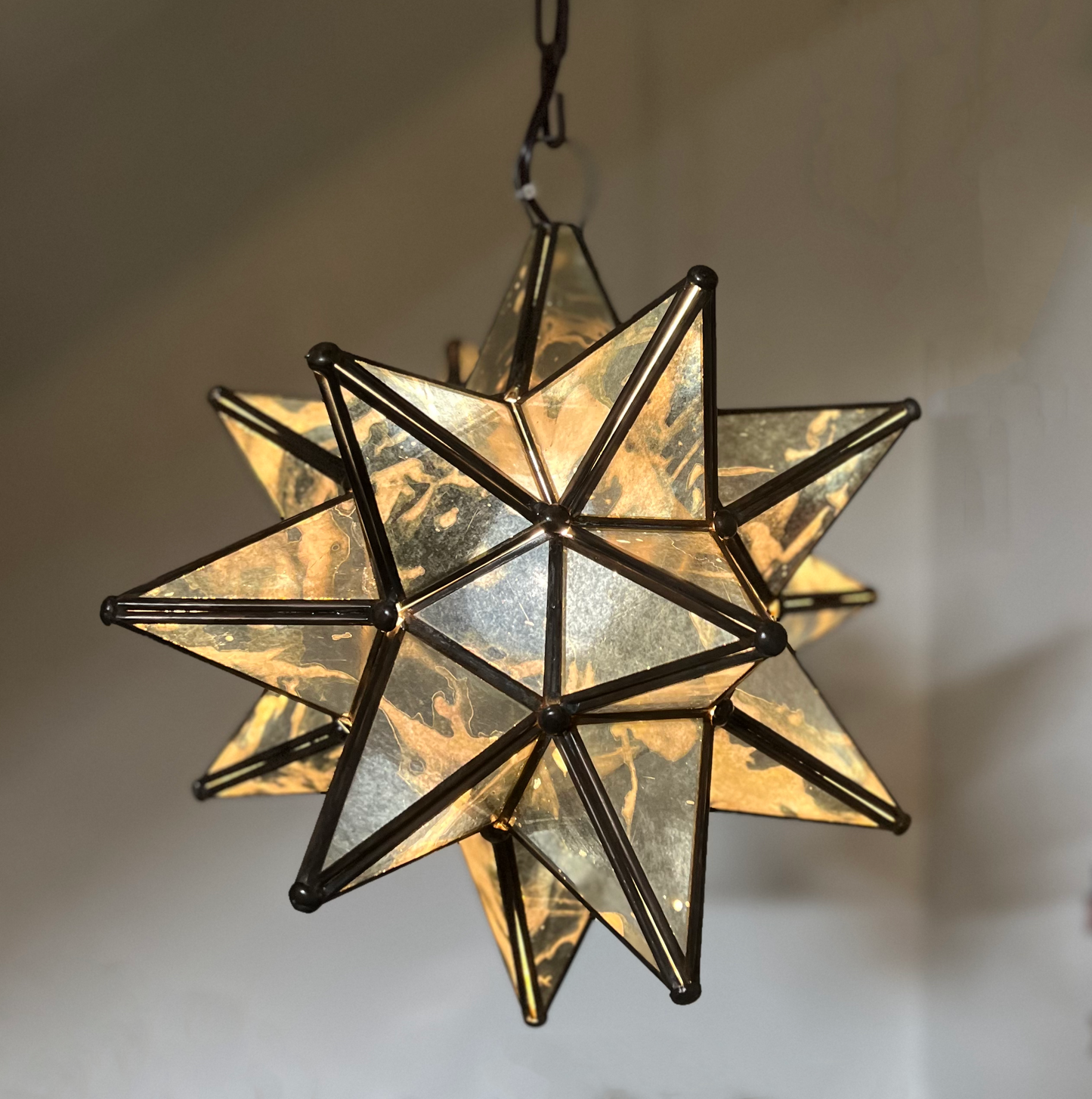 Old Glass Hanging Star image 2