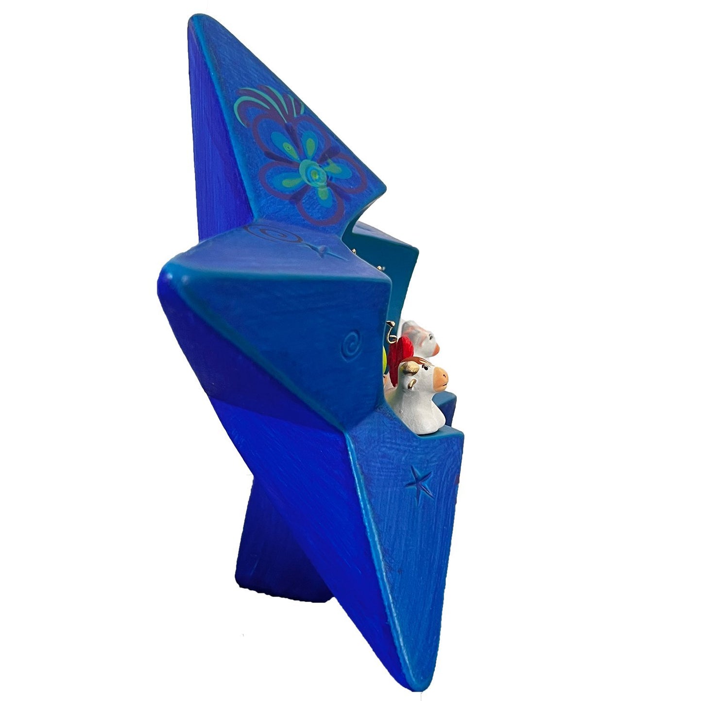 Christmas Nativity Scene Star Blue image 3