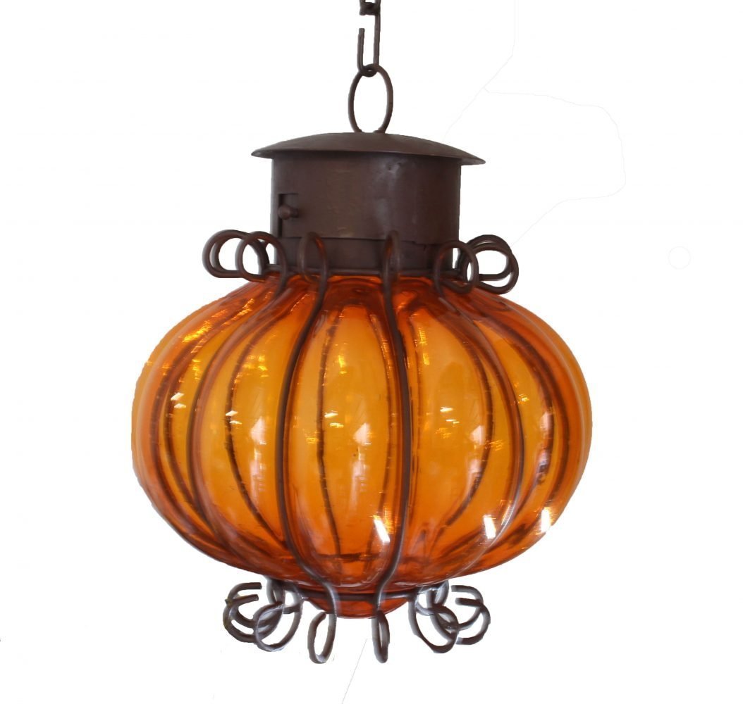 Blown Glass Lamp “Granada” - Orange image