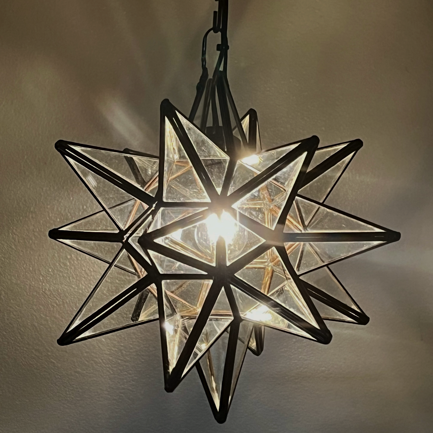 Beautiful Clear Glass Hanging Star 3 Sizes image 1