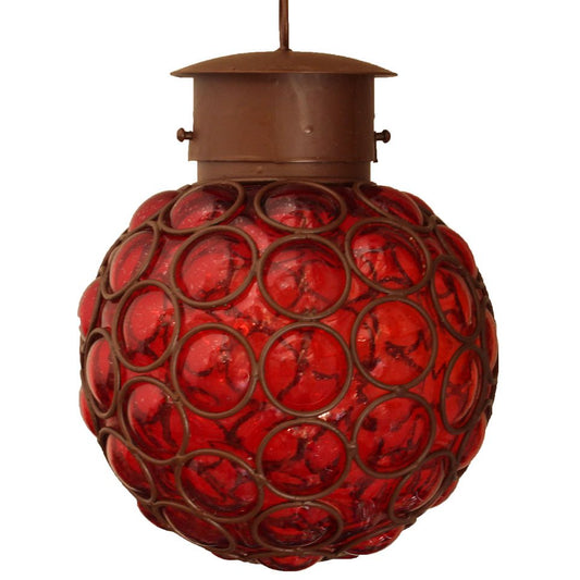 Beautiful Mexican Blown Glass Lamp “Calabaza Bolitas” image 0