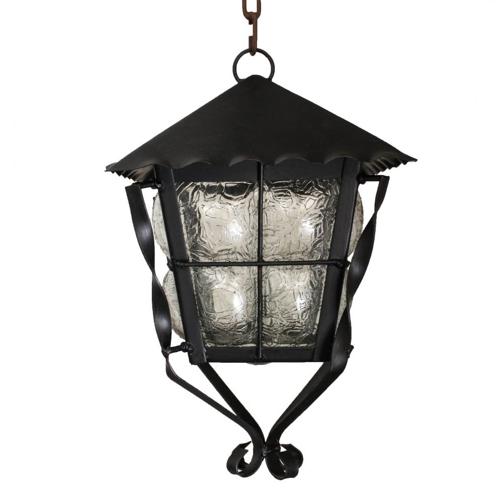 Beautiful Farol San Luis Crackle Blown Glass Lamp 2 image