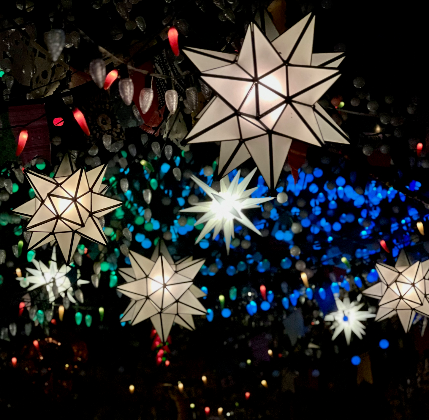 Elegant Frosted Glass Pendant Star 11", 13"and 16"- Frosted Glass Moravian Star image 3