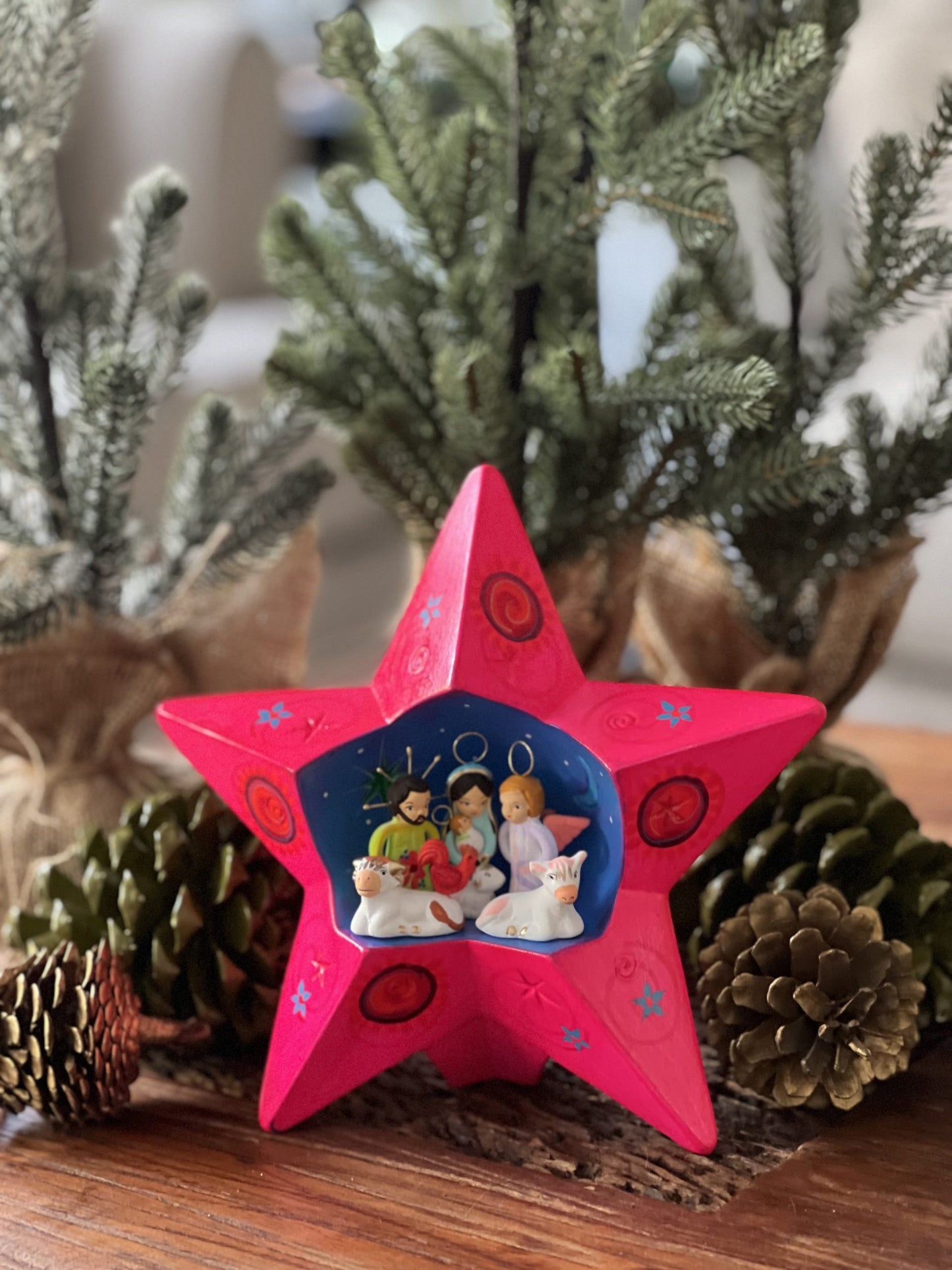 Religious Nativity Star Sky Fuchsia image 1