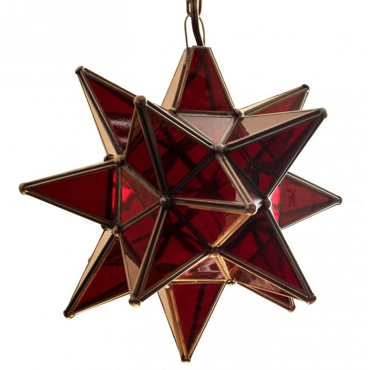 Colorful Red Glass Pendant Star 3 image 1
