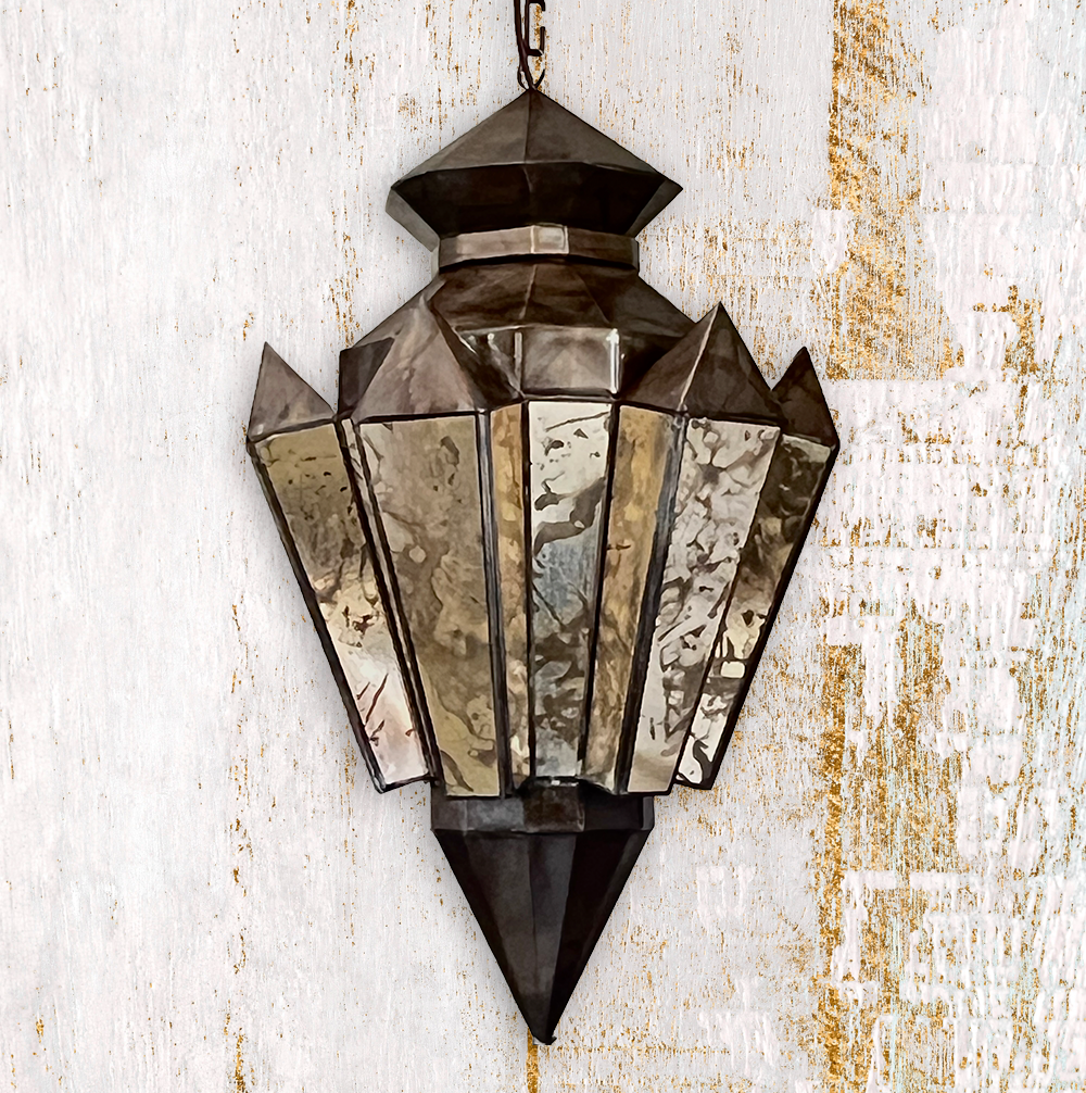 Beautiful Old Mirrored Glass Lighting 24in image 0