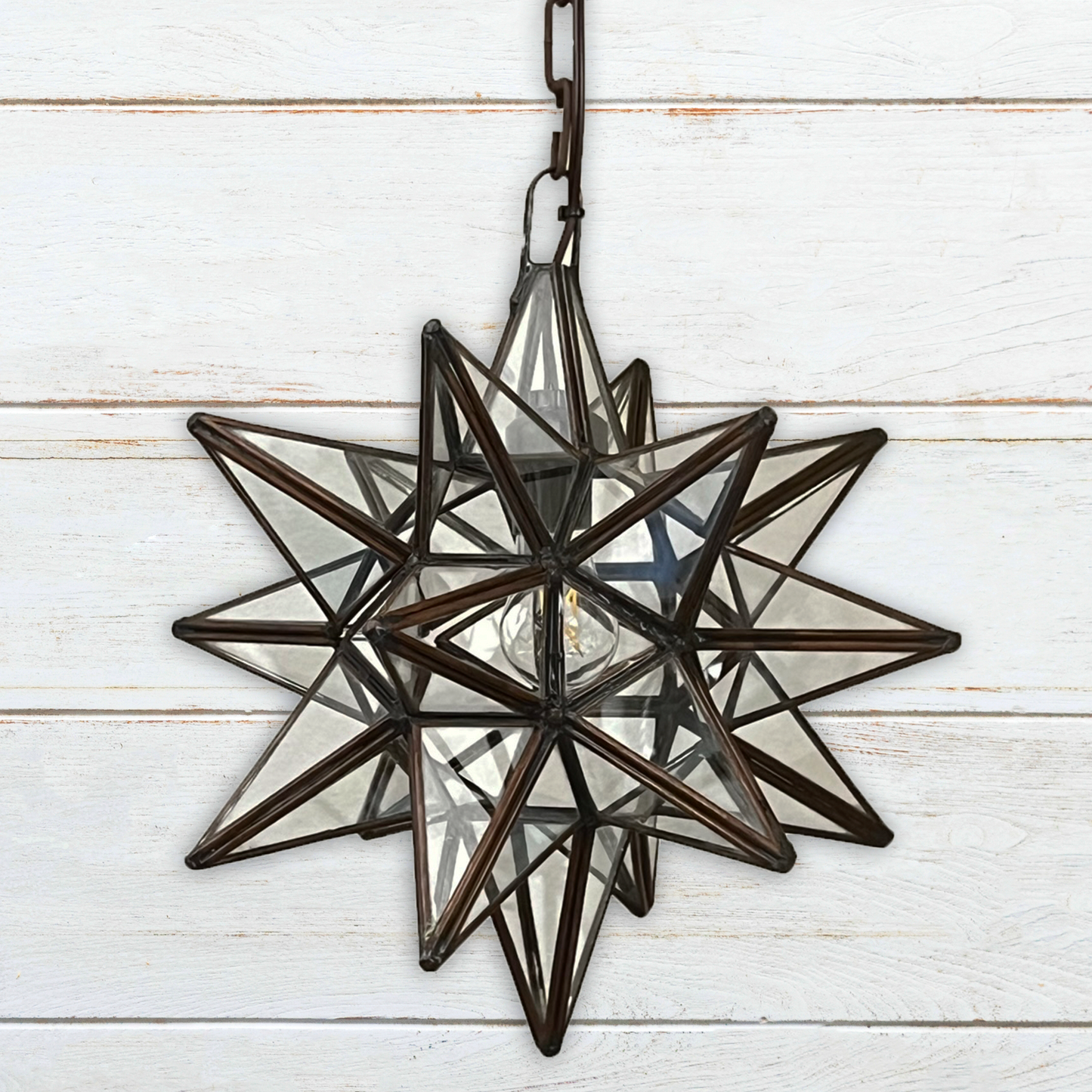 Beautiful Clear Glass Hanging Star 3 Sizes image 0