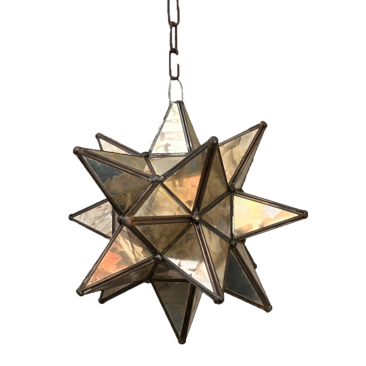Old Glass Hanging Star image 1