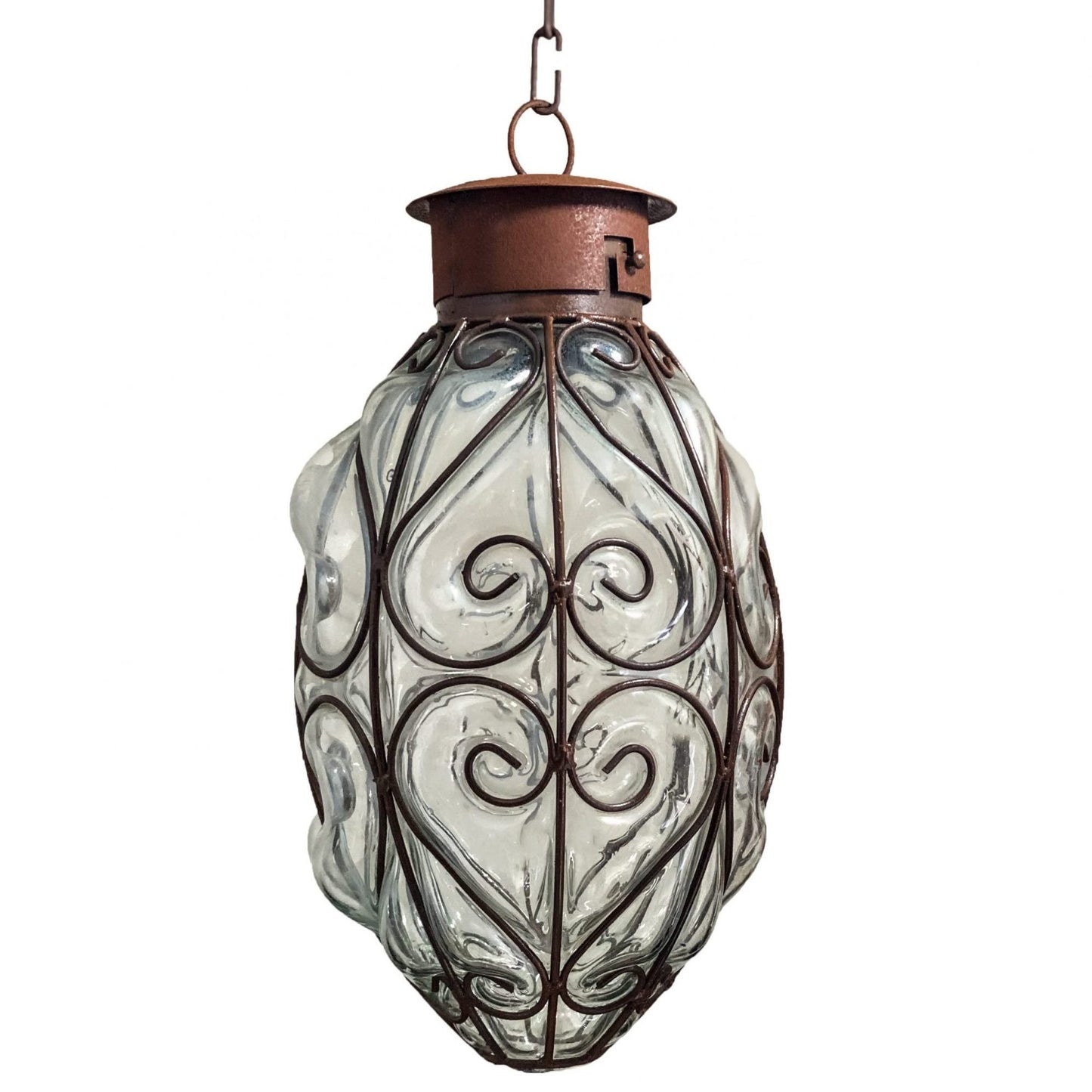 Beautiful Reyna Papaya Glassblowing Pendant Lamp 1 - Clear image
