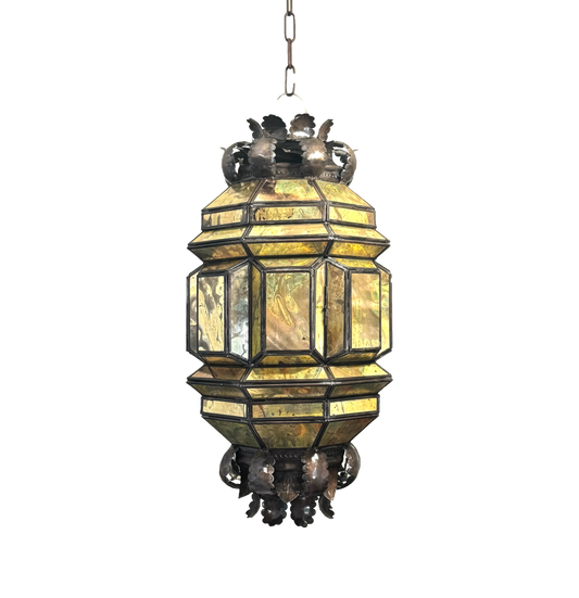 Almendra Pendant Lamp – Punched Tin & Old Mirror Glass