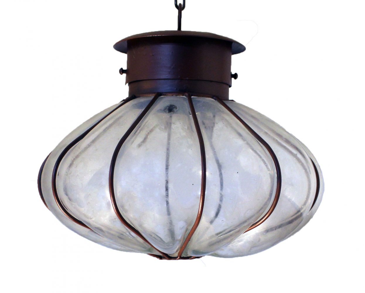 Glassblowing pendant lighting “Platillo-Large” - Clear image
