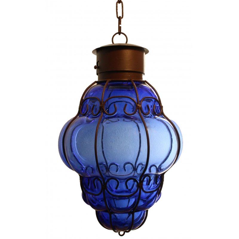 Glassblowing Pendant Lighting “Reyna-Large” - Blue image