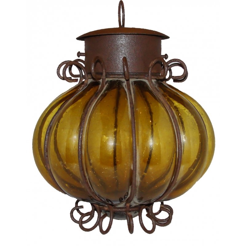 Blown Glass Lamp “Granada” - Amber image