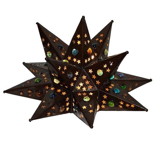 Tin Star Sconce Single Marble image 1
