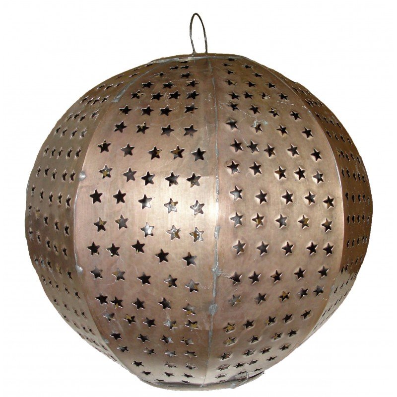 Beautiful Punched Tin Spheres 14 inches, 12 inches and 8 inches image 1