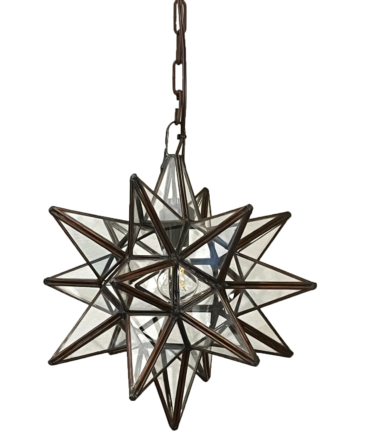 Beautiful Clear Glass Hanging Star 3 Sizes image 2