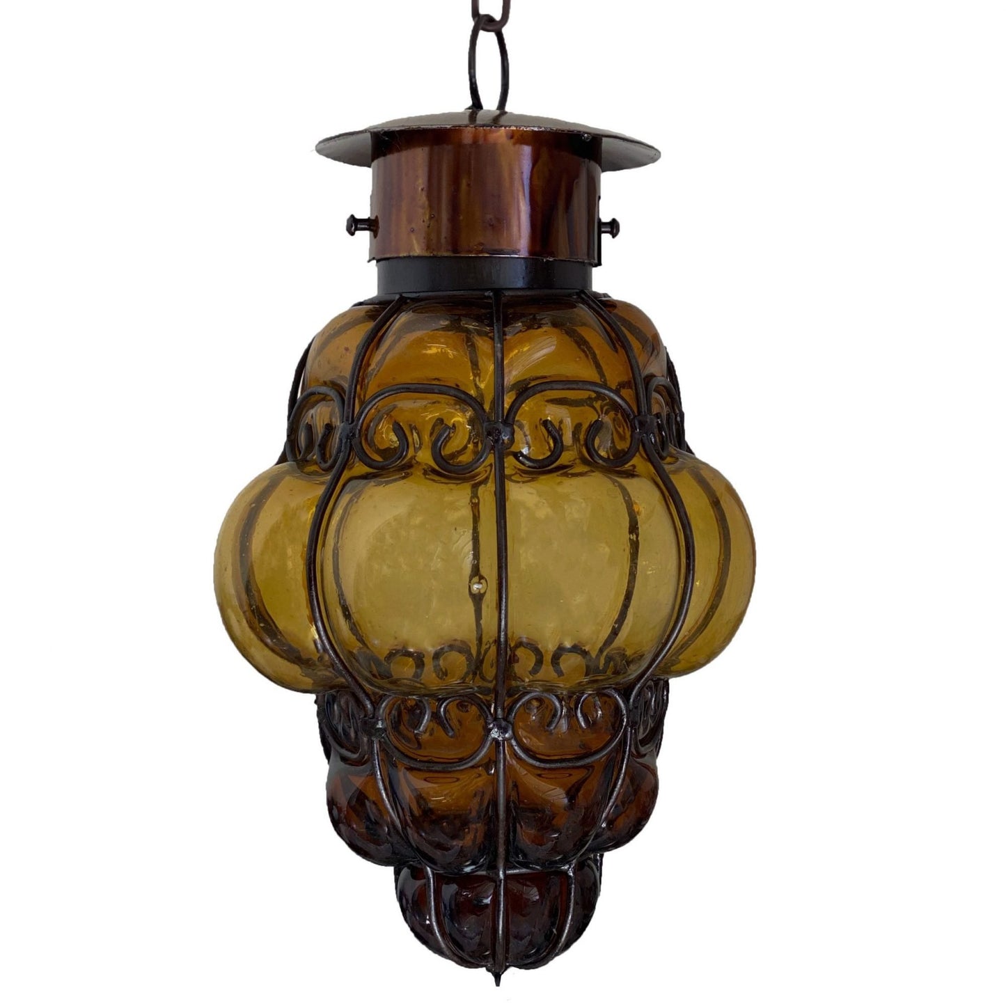 Beautiful Reyna-Corazon Blown Glass Lighting 1 - Amber image