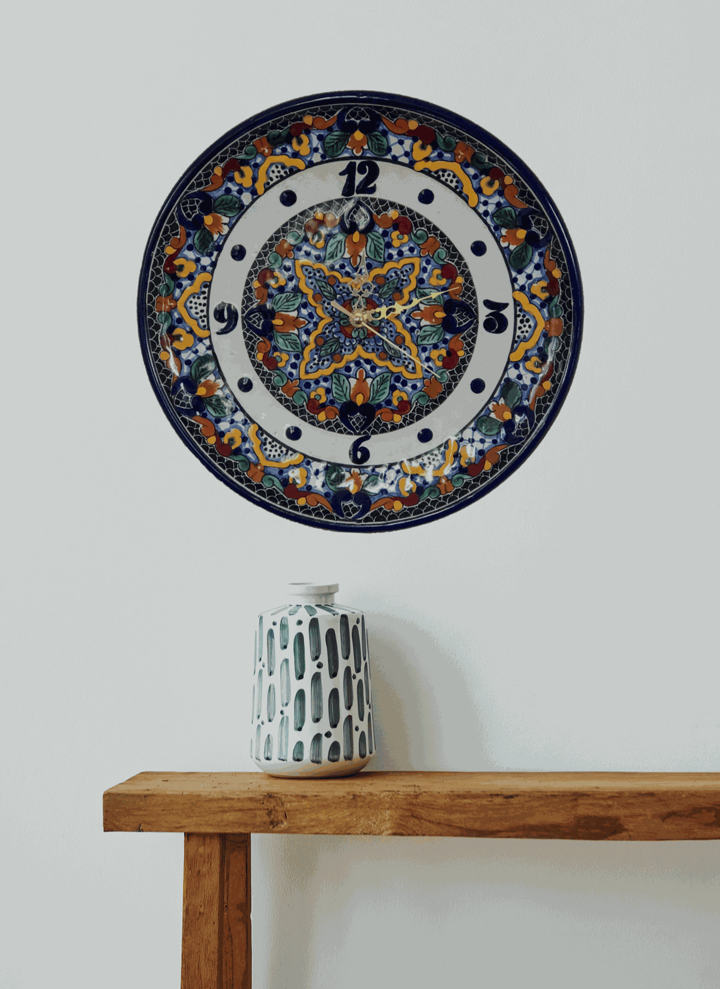 Talavera Pottery Wall Clock3