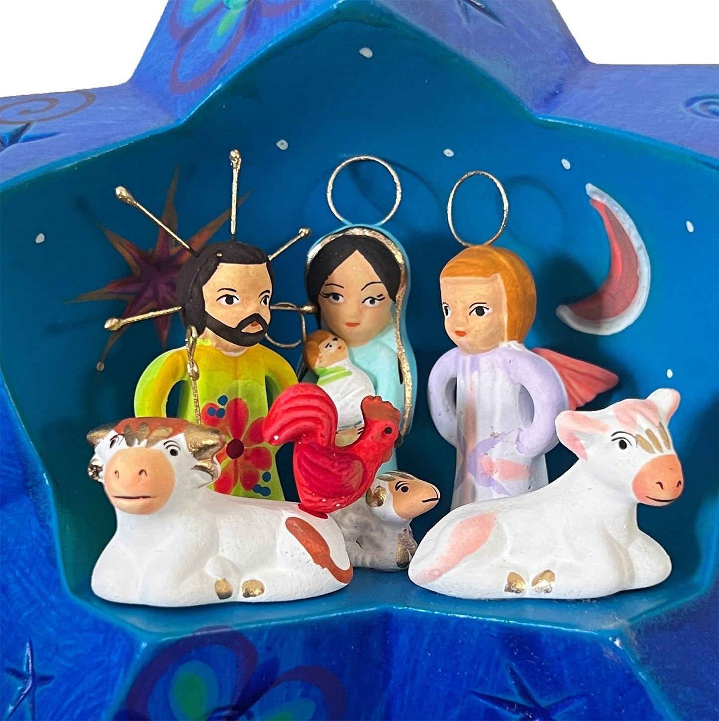 Christmas Nativity Scene Star Blue image 1