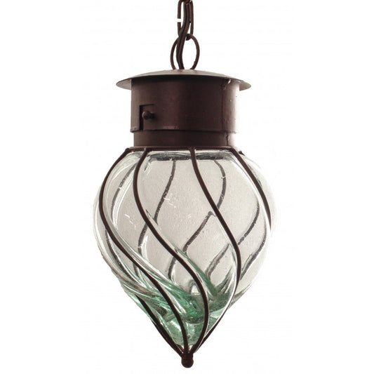 Beautiful Blown Glass Pendant Lamp Flama 2 - Clear image