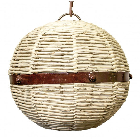Beautiful Palm Woven and Iron Ring Sphere Lighting 3 image 0