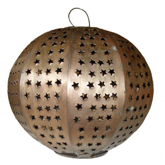 Beautiful Punched Tin Spheres  14 inches, 12 inches and 8 inches image 0
