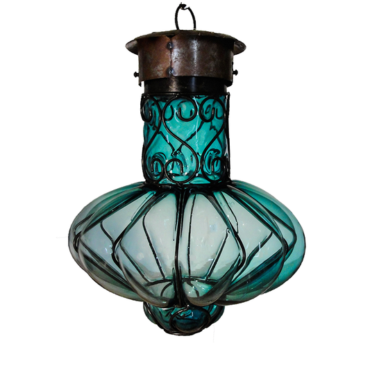 Colorful “Flor” Blown Glass Lamp image 0