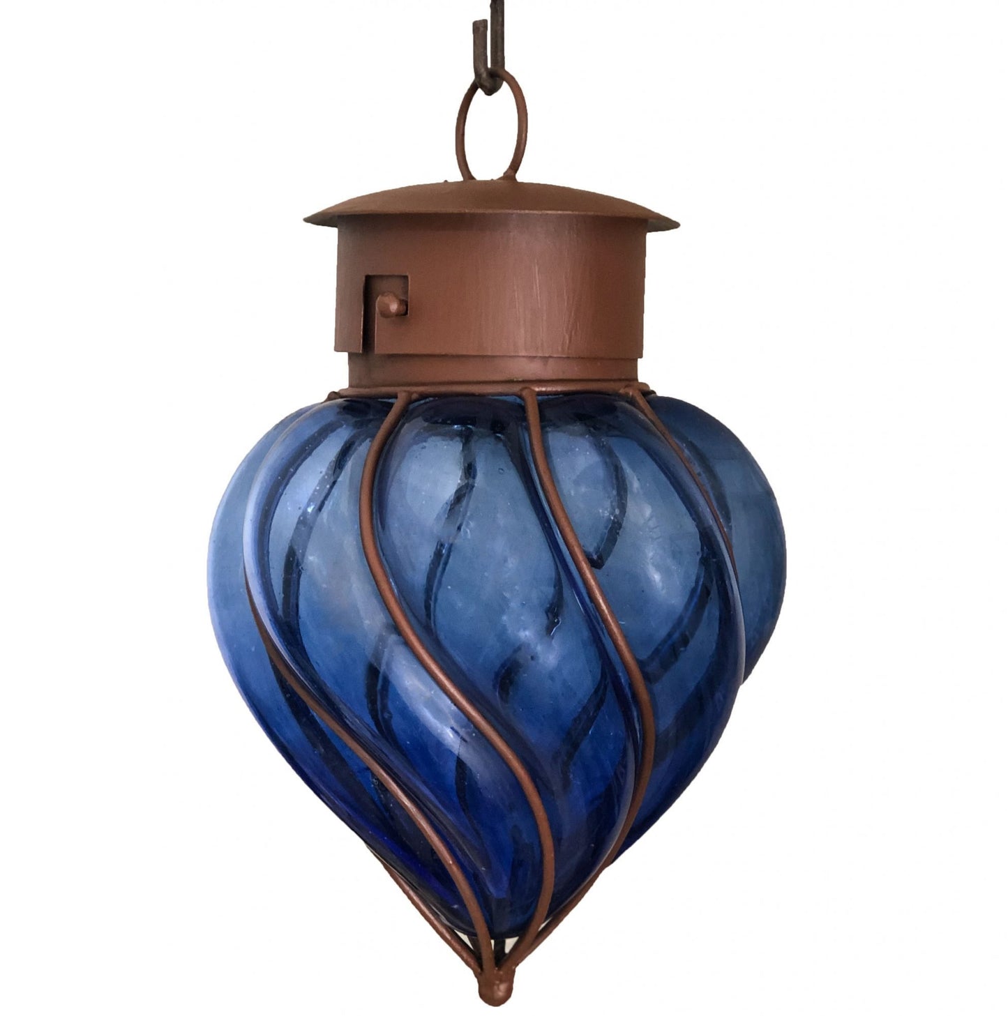 Beautiful Blown Glass Pendant Lamp Flama 2 - Blue image