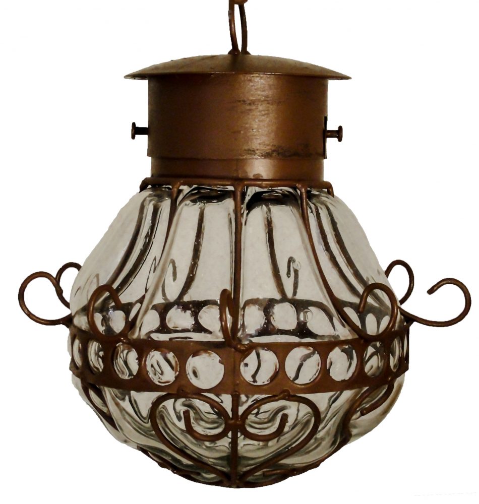 Beautiful Blown Glass Lighting &#8220;Candil-Small&#8221; 10&#8243; - Clear image