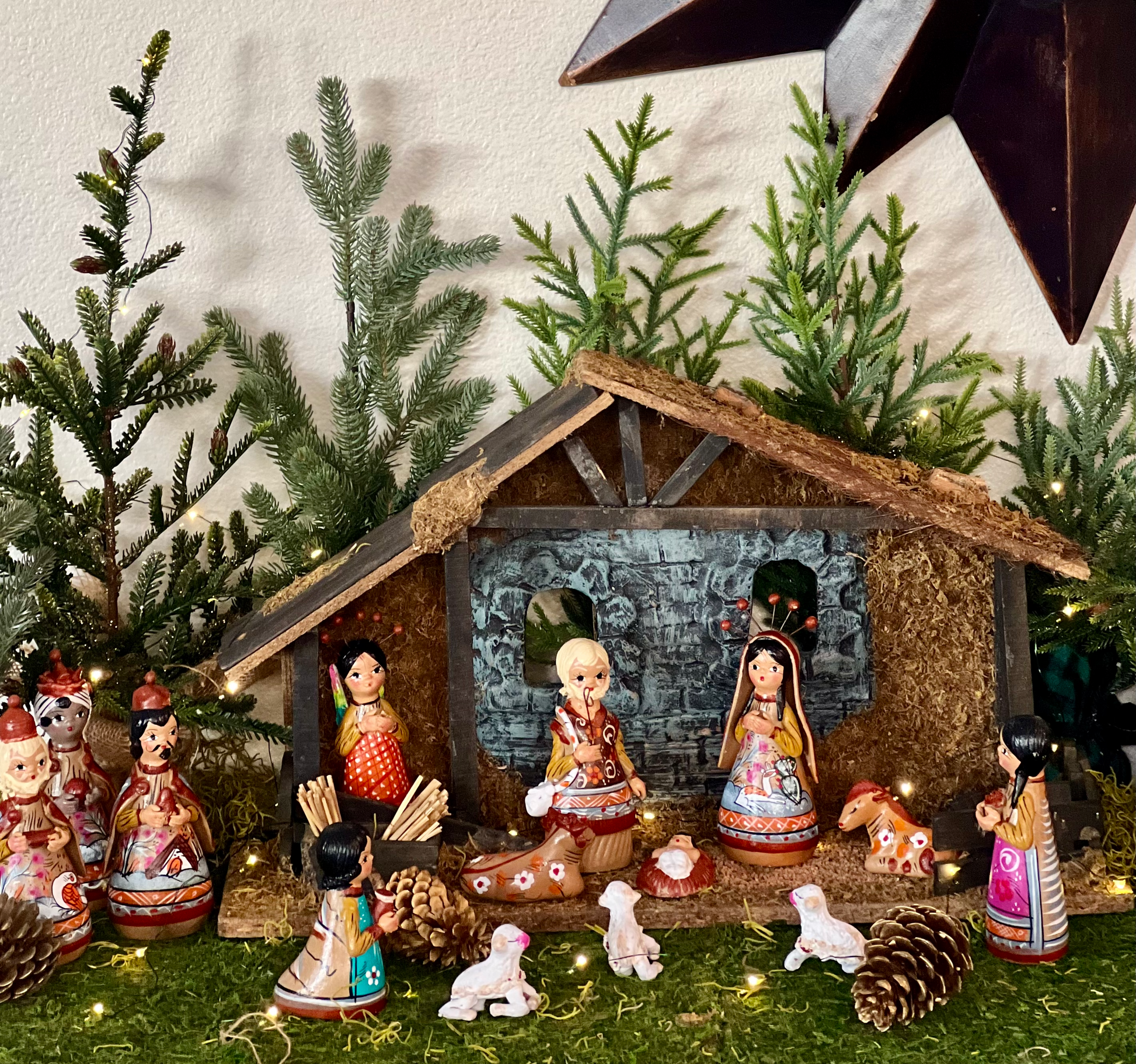 14 Pieces Large Colored Clay Religious Nativity image 2