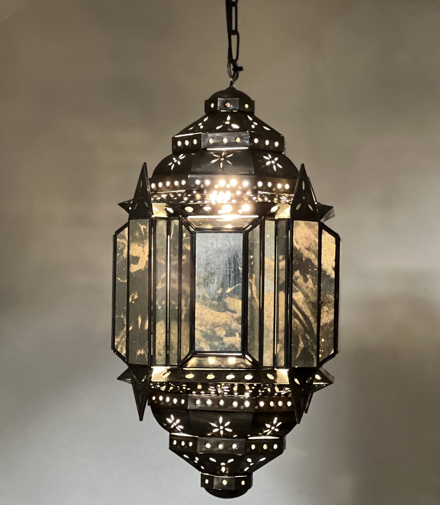 Beautiful Farol Principe Old Aged Glass Hanging Lamp 2 image 2